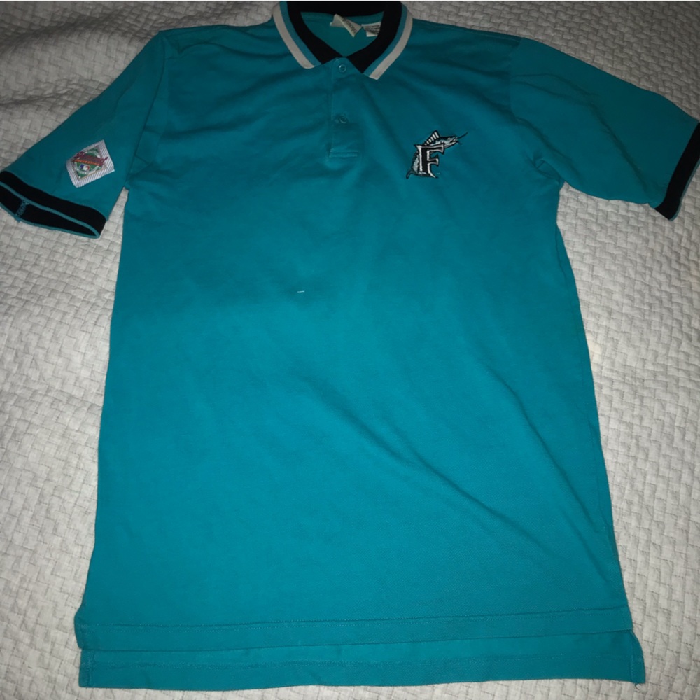 Vintage Florida Marlins Diamond Collection Polo Size M by College Concepts